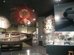 Interior exhibit view at HistoryMiami museum showing historical displays