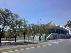 New Legia Warsaw Stadium exterior with modern architecture