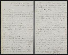 Handwritten ALS manuscript letter from Robert Gould Shaw to Francis George Shaw dated 19 May 1861