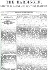 Cover page of The Harbinger journal from November 7, 1846