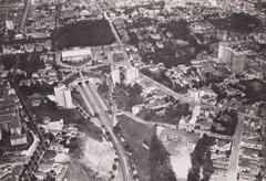 Aerial view of Avenida and Túnel Nove de Julho in São Paulo