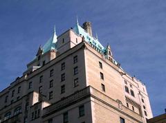 Ornate architectural detail of Hotel Vancouver in Vancouver, Canada