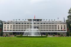 Front view of Independence Palace in Ho Chi Minh City, Vietnam