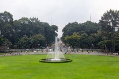 Fountain in front of Independence Palace in Ho Chi Minh City Vietnam