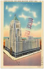 Fisher Building on West Grand Boulevard in Detroit Michigan