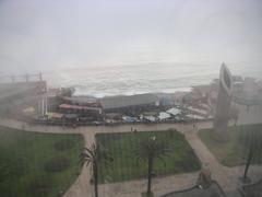 Larcomar shopping center overlooking the ocean in Lima, Peru