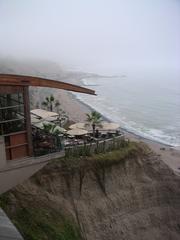 Larcomar shopping center with modern architecture and ocean view in Lima, Peru