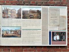 Exhibit panel titled Freedom and Slavery in the Making of a New Nation at the President's House Site in Philadelphia