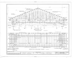 Historic First Bank of the United States building in Philadelphia architectural drawing
