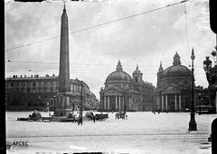 Piazza del Popolo in Rome with central obelisk and surrounding buildings