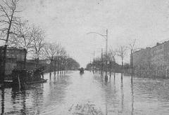 1924 Flood in Poland on Czerniakowska Street, Warsaw