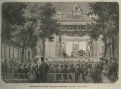 Theatrical performance at Eldorado theater in Warsaw, illustration by H. Pillati