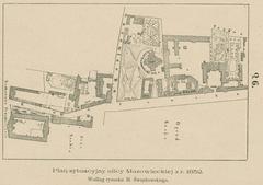 Historical map of Mazowiecka Street from 1852 by H. Świątkowski