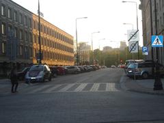 Królewska Street at Krakowskie Przedmieście in Warsaw with historic buildings