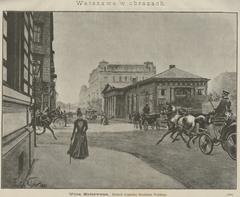 Warsaw Royal Street with historic buildings and tram tracks