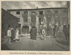 Burnt ruins of Władysław Gostyński factory on Mokotowska street