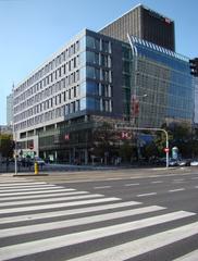 Modern building at the corner of Żurawia and Marszałkowska streets in Warsaw 2011