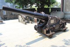 Historical Krupp gun displayed at Guangzhou City Museum in 2013