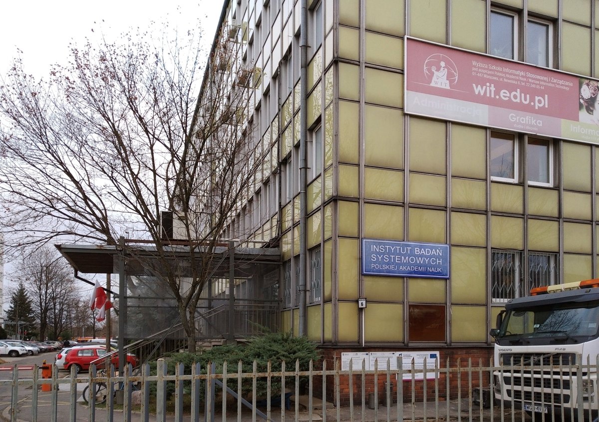 Warsaw School of Information Technology building at 6 Newelska street with IBS PAN System Research Institute