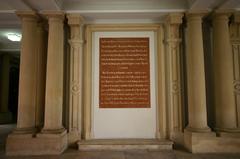 Protected monument plaque with inscription Friede von Pressburg and monument number 101-184/2 in Slovak Republic