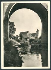 Postcard of Burg Castle in Allenstein founded by the Ermland Cathedral Chapter in 1353