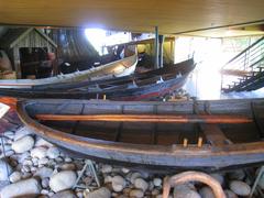 Local boats displayed in the Fram Museum in Oslo, Norway