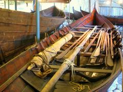 Local boats displayed in the Fram Museum in Oslo, Norway