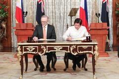 Philippine President Bongbong Marcos hosting Australian Prime Minister Anthony Albanese during official September 2023 visit in Manila