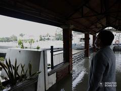 Flooding in Pasig River affecting Malacanang Palace during Typhoon Vamco 2020