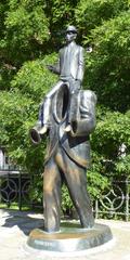Monument of Franz Kafka in Prague