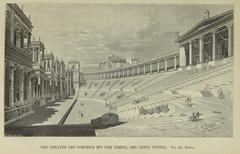View of the Theatre of Pompey with the Temple of Venus Victrix by Adolf Schill
