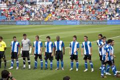 Hércules football team lineup before first game of 2010-11 season against Athletic Bilbao