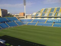 Estadio José Rico Pérez undergoing improvement works and seat painting during summer 2010