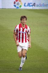 Fernando Llorente playing football against Hércules at José Rico Pérez Stadium in 2010/11 season