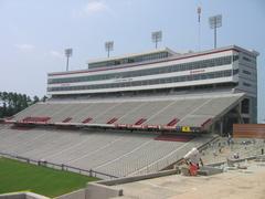 Luxury boxes and massive press box at Carter-Finley Stadium