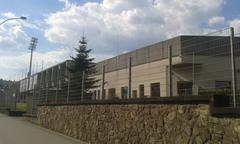 Stade Josy Barthel stadium with running track and green field in May 2016
