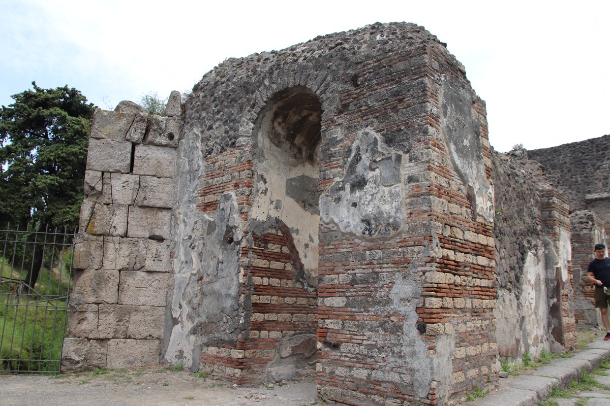 Porta Ercolano gate entrance in Pompeii ruins