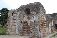 Porta Ercolano gate entrance in Pompeii ruins