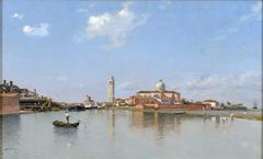 Scenic view of Santa Maria Formosa church and surrounding buildings in Venice under a blue sky