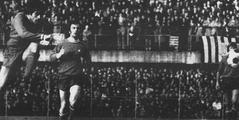 Juventus winger Franco Causio scoring early goal against Vicenza at Romeo Menti Stadium 1972