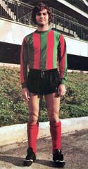 Italian footballer Gianfranco Platto in Ternana Calcio uniform 1974-75 outside Libero Liberati Stadium