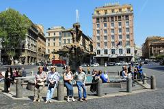 Triton Fountain in Piazza Barberini Rome Italy