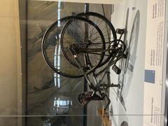 1939 foldable bicycle displayed at Léonard de Vinci Museum of Science and Technology
