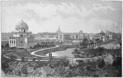 View of new natural science institutes at the University of Strasbourg in 1884