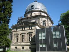 Observatoire de Strasbourg building with clear blue sky and trees
