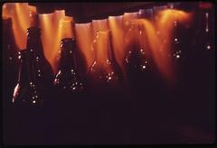 Recycled beer bottles receiving heat treatment before final packaging