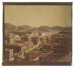 Historic view of Avenida Central, now Rio Branco, in Rio de Janeiro featuring the National Library building