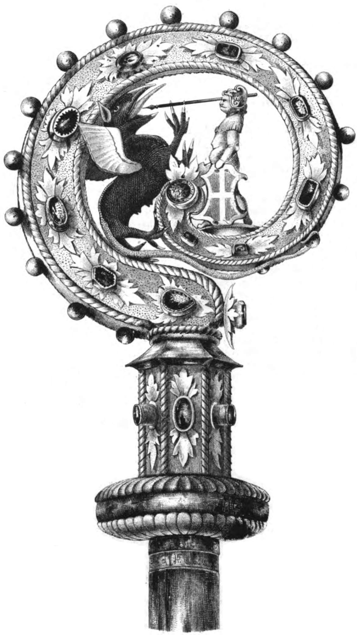Berla kněžen abatyší at St. George's, Prague Castle, 1857 illustration