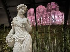Botanical Garden of Curitiba with greenhouse and greenery