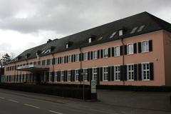 Rheingau-Palais building in Wiesbaden, Germany with clear blue sky